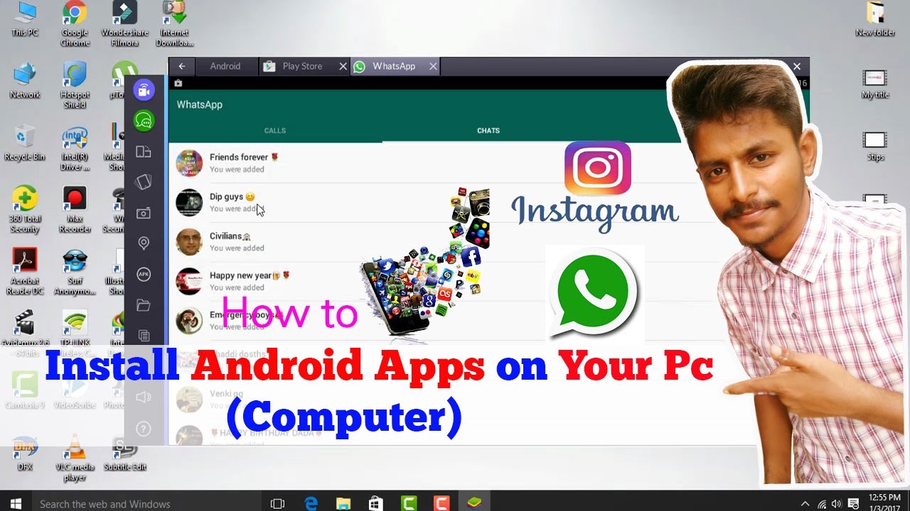 install mobile apps on pc